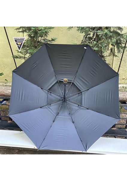 Marlux Çift Katmanlı 140 cm Fiber Vale Şemsiye Siyah