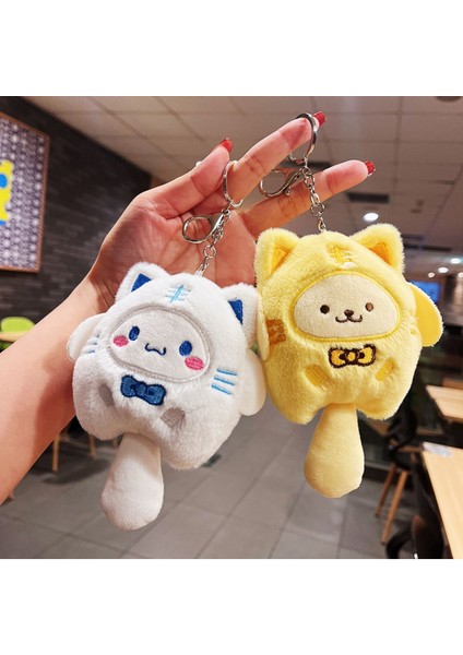 Hello Kitty 12 cm Anahtarlık Çanta Süsü Peluş Oyuncak Sanrio Mymelody Cartoon Karikatür Peluş modelleri