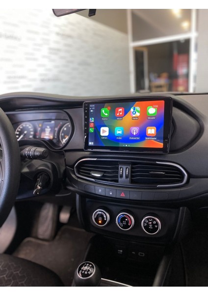 FIAT EGEA ANDROID MULTİMEDYA Uyumlu 2/32 KABLOSUZ CARPLAY ANDROID AUTO GERİ GÖRÜŞ KAMERALI