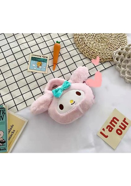 Sanrio Kawai Peluş Çanta 25 cm Kedi Peluş Çanta My Melody Çocuk Çantası Hello Kitty