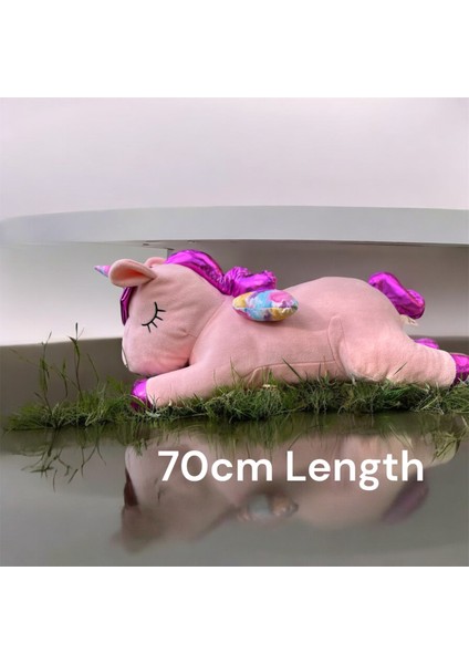 Aya Toys 70 cm Tek Boynuzlu At Ünicorn Uyku Arkadaşı Peluş Oyuncak