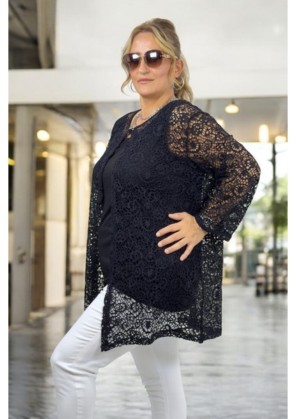 Içi Kolsuz Pamuklu Atlet Dışı Örümcek Dokuma Boyundan Kapama Bluz Büyük Beden Bluz Ikili Takım indirimleri