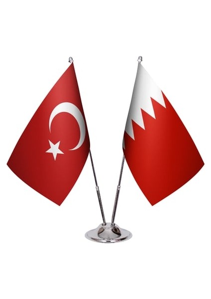 Bahreyn ve Türkiye Ikili Masa Bayrağı Seti