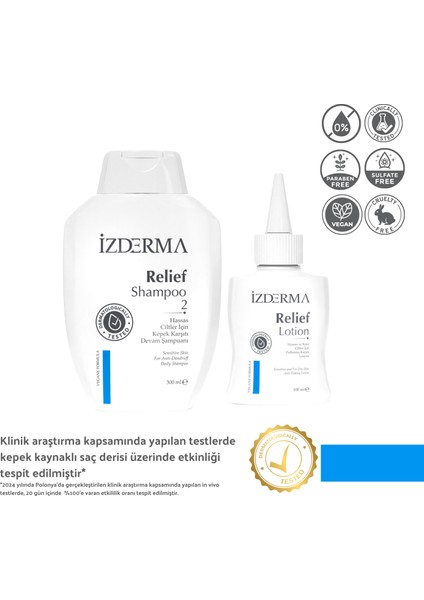 Relief Kepek Karşıtı Devam Şampuanı ve Nemlendirici Losyon Ikili Set modelleri