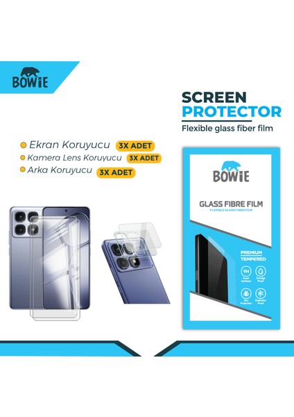 Xiaomi 11T mi 11 T için full kaplama ön arka kamera nano tempered ekran koruyucu 3 adet set