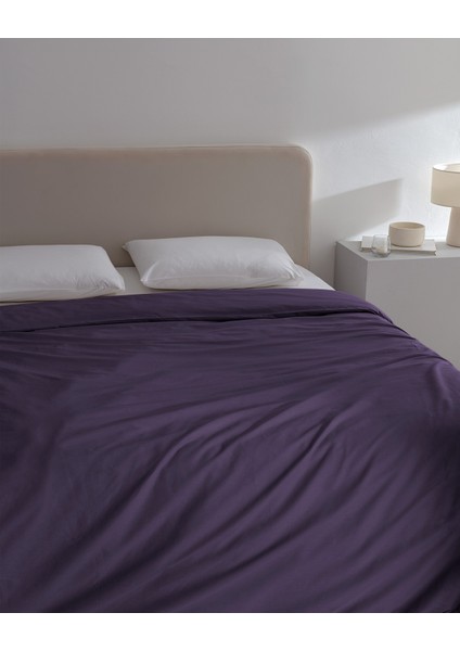 Manon Tek Kişilik Pamuk Ranforce Düz Nevresim - Mor fiyatları