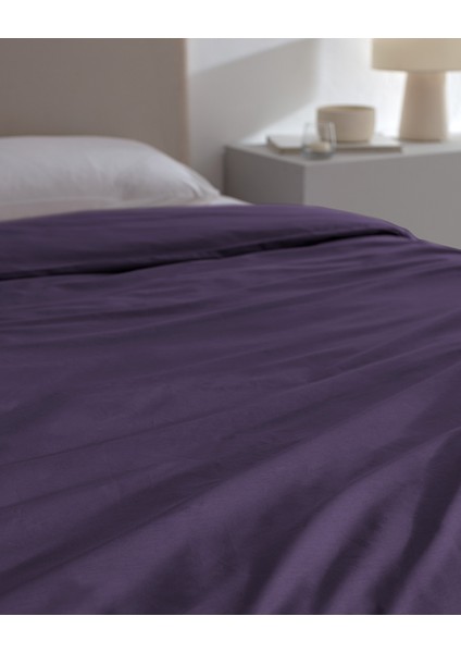 Manon Tek Kişilik Pamuk Ranforce Düz Nevresim - Mor modelleri