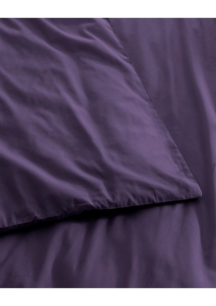 Manon Tek Kişilik Pamuk Ranforce Düz Nevresim - Mor indirimleri