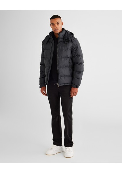 Erkek Siyah Kapüşonlu Mont 7006452.5 modelleri