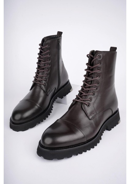 Hernandez Bağcıklı Fermuarlı Deri Kaymaz Taban Erkek Postal Bot fiyatları