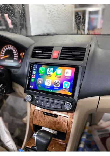 Honda Accord 2003-08 Uyumluandroıd Multimedya Gerçek 2/32 Kablosuz Carplay Androıd Geri Görüş Kamera