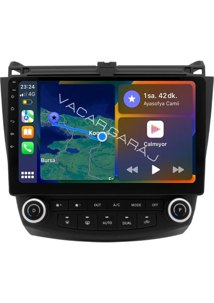 Honda Accord 2003-08 Uyumluandroıd Multimedya Gerçek 2/32 Kablosuz Carplay Androıd Geri Görüş Kamera