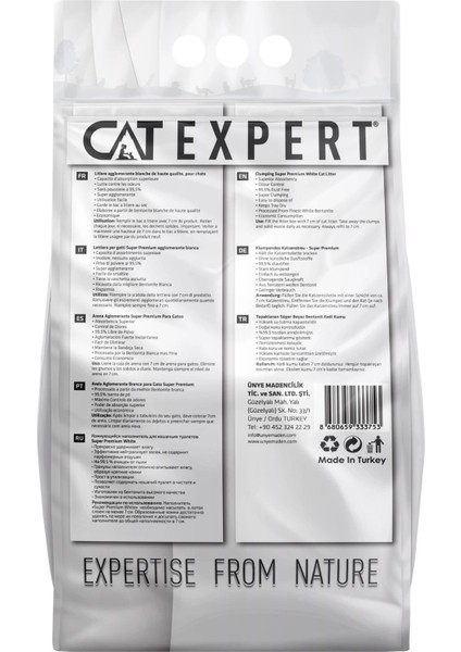 Cat Expert Kedi Kumu Neutral Hygiene With Activated Carbon Topaklanan Koku Hapseden Tozsuz 2x8 = 16 Lt