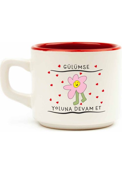 Gülümse, Yoluna Devam Et! Beyaz Venüs Kupa - Öğretmenler Günü Hediyelik Kupa