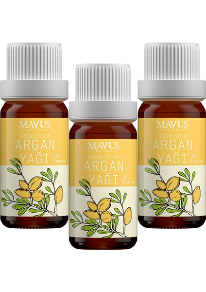 Argan Yağı 3'lü Set 10 ml %100 Saf ve Doğal Soğuk Sıkım (Arganıa Spınosa Oıl)