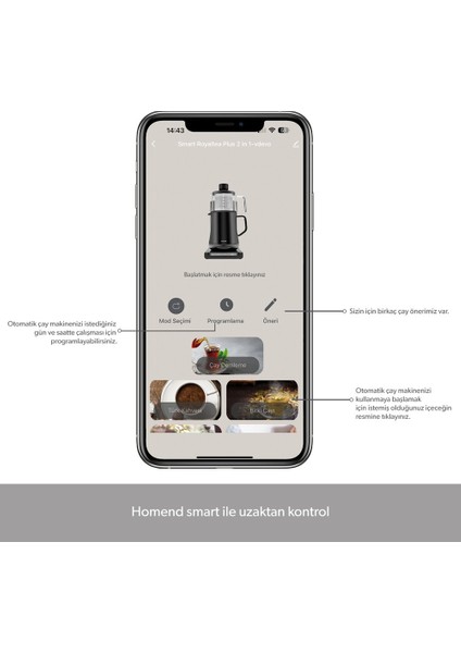 Smart Royaltea Plus 2 In 1 Otomatik Çay ve Türk Kahve Makinesi Siyah