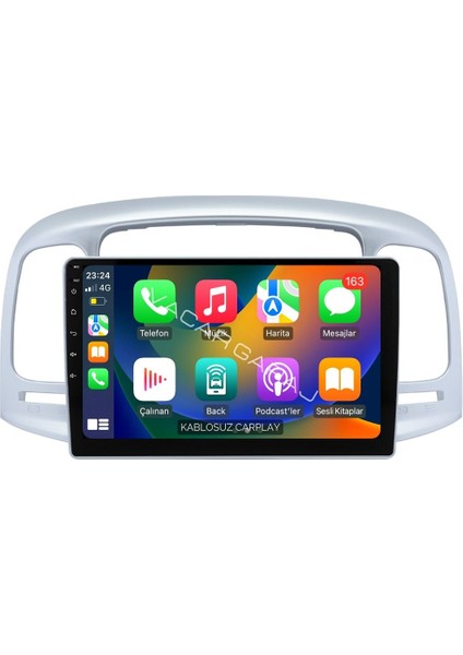 HYUNDAI ACCENT ERA 2006-2012 ANDROID MULTİMEDYA GERÇEK 2/32 KABLOSUZ CARPLAY GERİ GÖRÜŞ KAMERALI