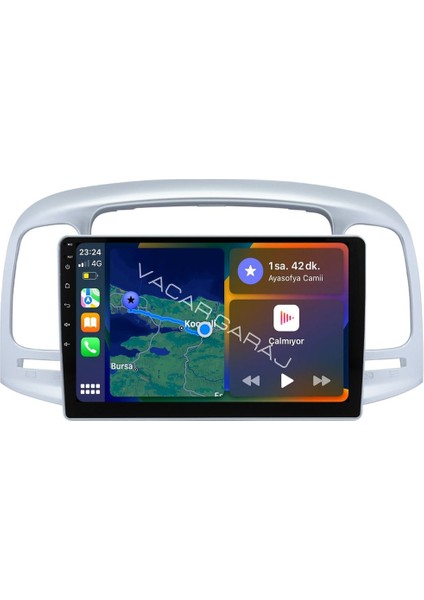 HYUNDAI ACCENT ERA 2006-2012 ANDROID MULTİMEDYA GERÇEK 2/32 KABLOSUZ CARPLAY GERİ GÖRÜŞ KAMERALI