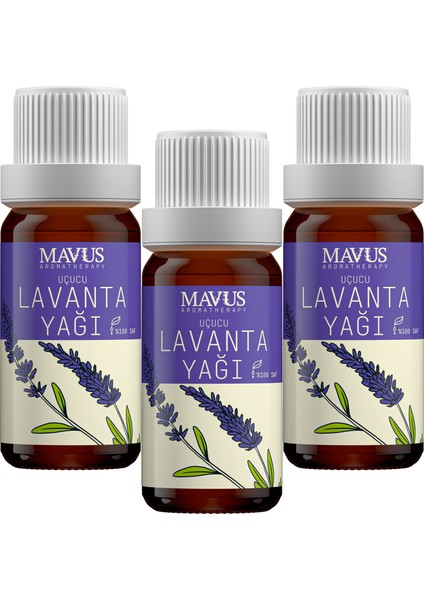 Lavanta Uçucu Yağı 3'lü Set 10 ml %100 Saf ve Doğal (Lavender Essentıal Oıl)