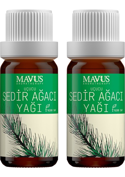 Sedir Ağacı Uçucu Yağı 2'li Set 10 ml %100 Saf ve Doğal (Cedarwood Essentıal Oıl)