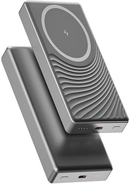 FP14 5000 mAh 20WATT Usb-C LED Işıklı Wireless Slim Taşınabilir Kablosuz Powerbank