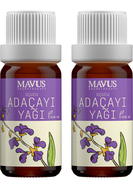 Adaçayı Uçucu Yağı 2'li Set (Acı Elma) 10 ml %100 Saf ve Doğal (Sage Essentıal Oıl)