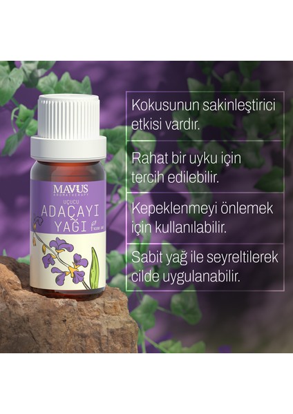 Adaçayı Uçucu Yağı 2'li Set (Acı Elma) 10 ml %100 Saf ve Doğal (Sage Essentıal Oıl)