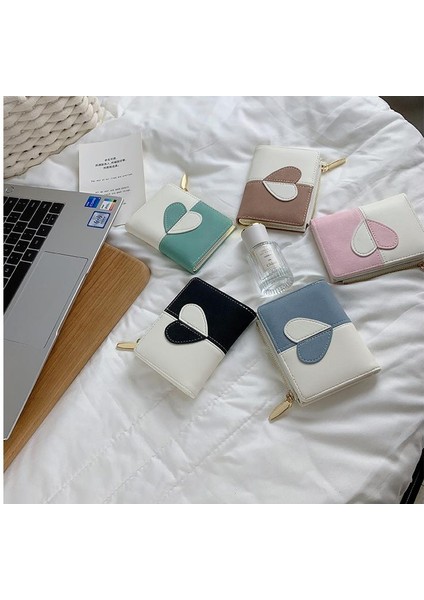 Yeaın Cüzdan Kart Tutucu Taşınabilir Seçılmiş Çevre Dostu Pvc Malzeme Kontrast Renkli Aşk Deseni Stili, Siyah (Yurt Dışından) fiyatları