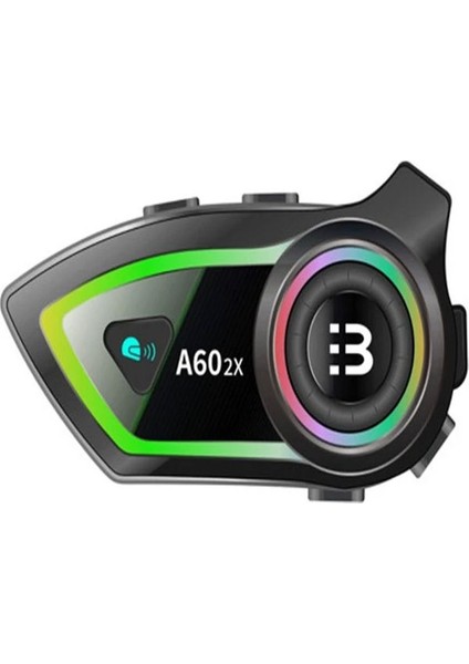 A602X IP67 Su Geçirmez 2 Kişi 300M İNTERKOM RGB Işık Wireless Motor Motosiklet Kask Kulaklığı