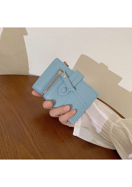 Yeaın Cüzdan Kart Tutucu Taşınabilir Seçılmiş Çevre Dostu Pu Malzeme Işe Gidip Gelme Tarzı, Mavi (Yurt Dışından)