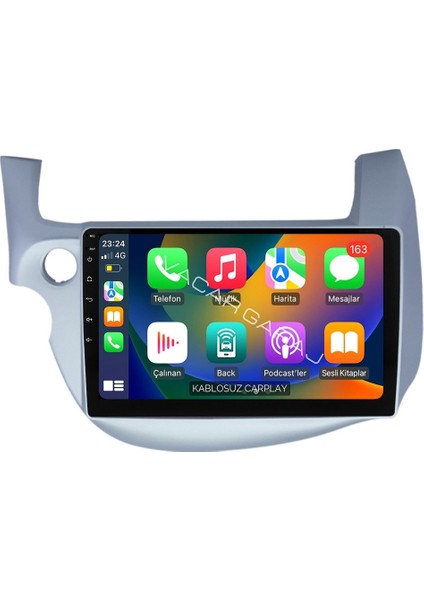 HONDA JAZZ 2009-13 UYUMLU GRİ ANDROID MULTİMEDYA GERÇEK 2/32 KABLOSUZ CARPLAY GERİ GÖRÜŞ KAMERALI