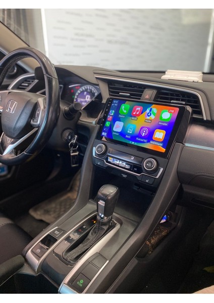 Honda Cıvıc Fc5 2016-21 Uyumlu Androıd Multimedya Gerçek 2/32 Kablosuz Carplay Geri Görüş Kameralı