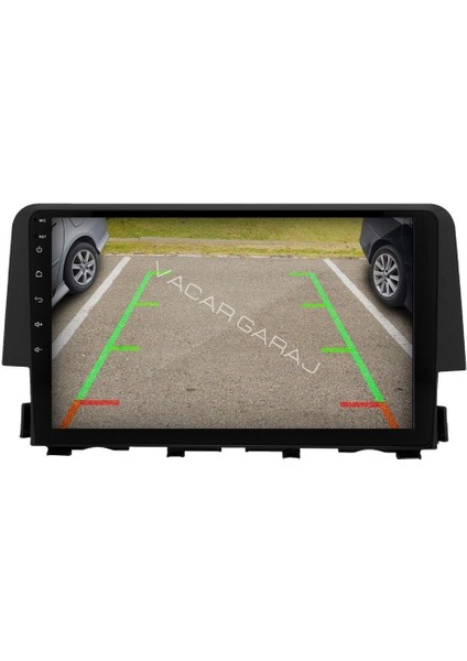 Honda Cıvıc Fc5 2016-21 Uyumlu Androıd Multimedya Gerçek 2/32 Kablosuz Carplay Geri Görüş Kameralı