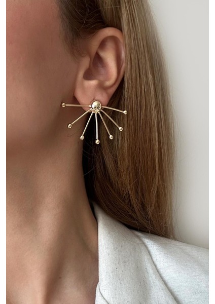 Altın Kaplama Minimalist Chemistry Çivi Küpe modelleri