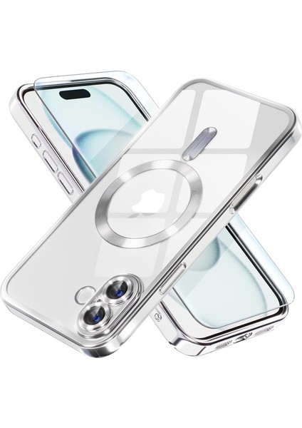 iPhone 16 Plus Kılıf Kamera Korumalı Magsafe Özellikli Demre Kapak + Nano Ekran Koruyucu