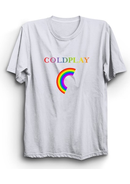 Coldplay, Rainbow, Rock Metal Müzik Grubu Pamuk Tişört