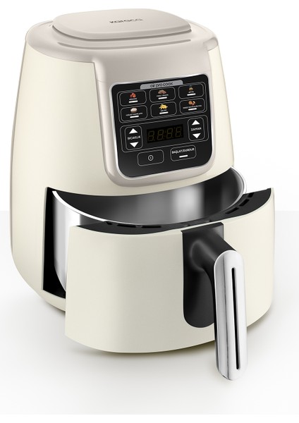 Air Pro Cook Köz Steel Xl Çelik Hazneli Airfryer Iconic Beige 4 Litre 4 Kişilik