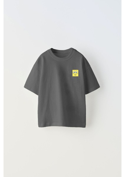 Spongebob Baskılı Füme Çocuk T-Shırt fiyatları