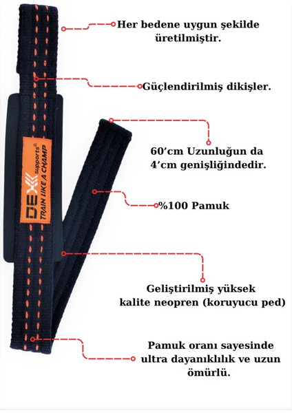 Ağırlık Kaldırma Kayışı Lifting Straps Turuncu + Antrenman Dizliği Knee Wraps Legend 2'li Paket fırsatları