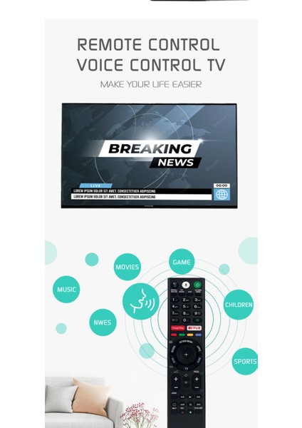 Orjinal Sony SES KOMUTLU Kumandası