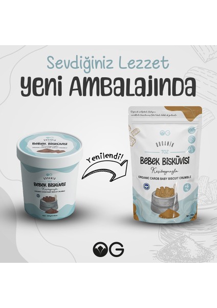 Keçiboynuzlu Toz Bebek Bisküvisi 240 gr +6 Ay