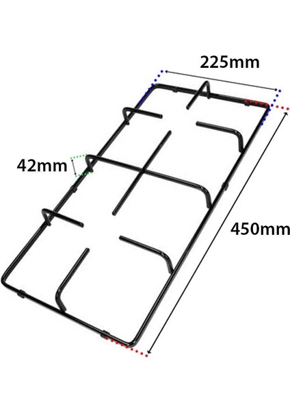 Kumtel & Luxell Ocak Izgarası - 45 x 22.5 cm