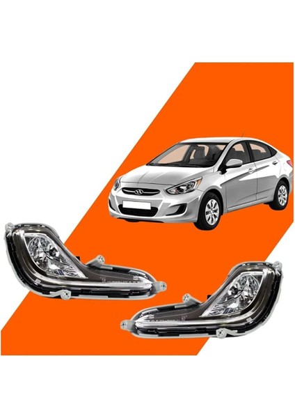 Hyundai Accent Blue Sağ Ve Sol Ön Sis Farı Lambası Takım 2011-2018 Uyumlu