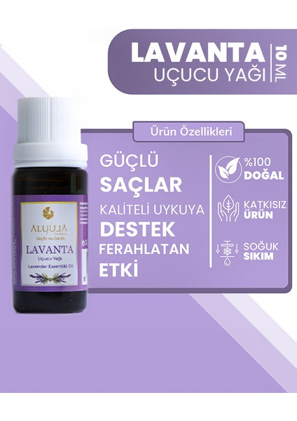 Her Damla Saflık: Saf, Seyreltilmemiş Doğal Aromaterapi Lavanta Uçucu Yağı 10 Ml