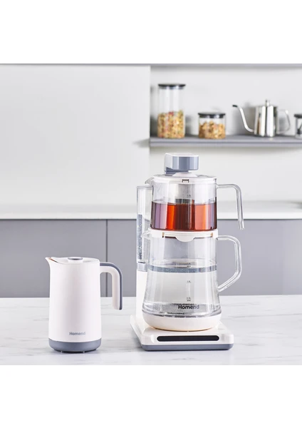 Smart Royaltea Plus 2 In 1 Otomatik Çay ve Türk Kahve Makinesi Beyaz