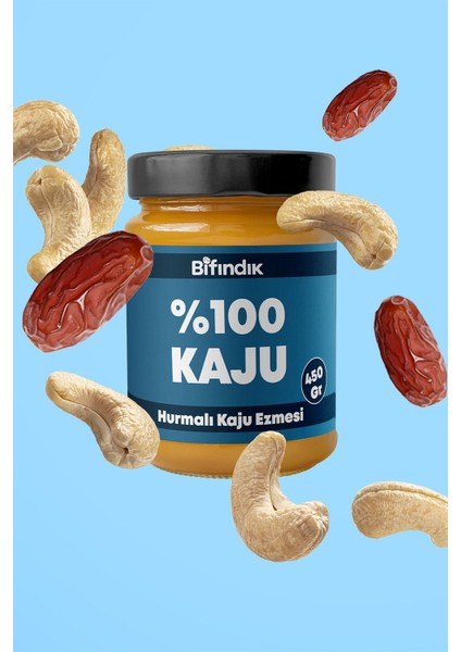 Hurmalı Kaju Ezmesi Katkısız Taze Çekim Doğal Sürülebilir Kahvaltılık %80 Kaju Ezmesi 450 Gram fiyatları