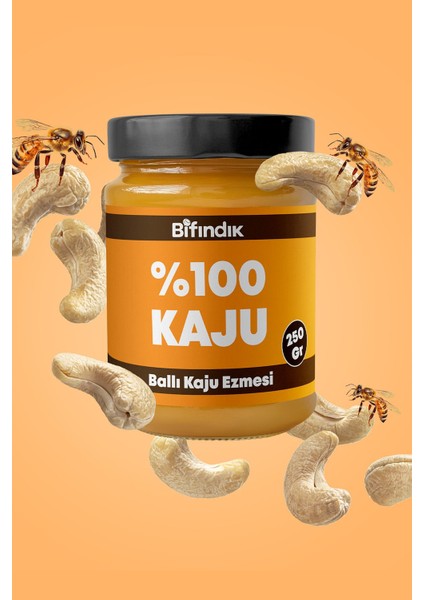 Ballı Kaju Ezmesi Katkısız Taze Çekim Doğal Sürülebilir Kahvaltılık %80 Kaju Ezmesi 250 Gram fiyatları