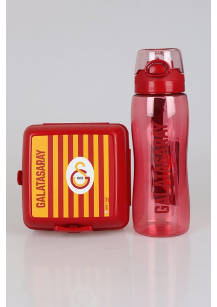 Dekomus Ile Yeni Sezon Lisanslı Galatasaray 700 ml Matara ve 2 Katlı Beslenme Kabı / Lunch Box Seti