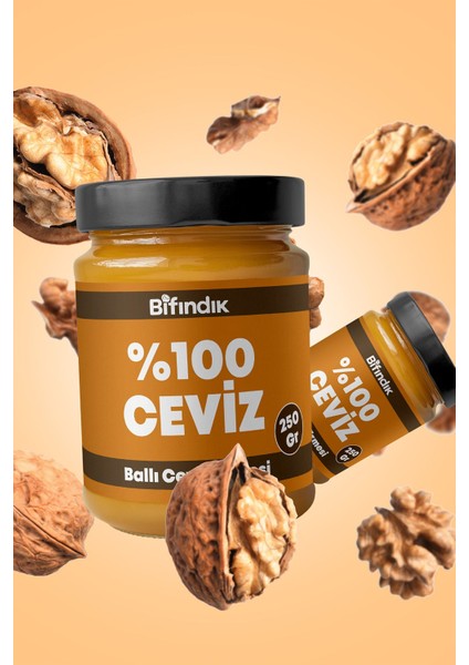 Ballı Ceviz Ezmesi Katkısız Taze Çekim Doğal Sürülebilir Kahvaltılık %80 Ceviz Ezmesi 250 Gram fiyatları