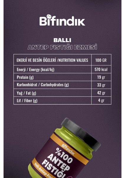 Ballı Antep Fıstığı Ezmesi Katkısız Taze Çekim Doğal Sürülebilir Kahvaltılık %80 Antep 1 KiloGram